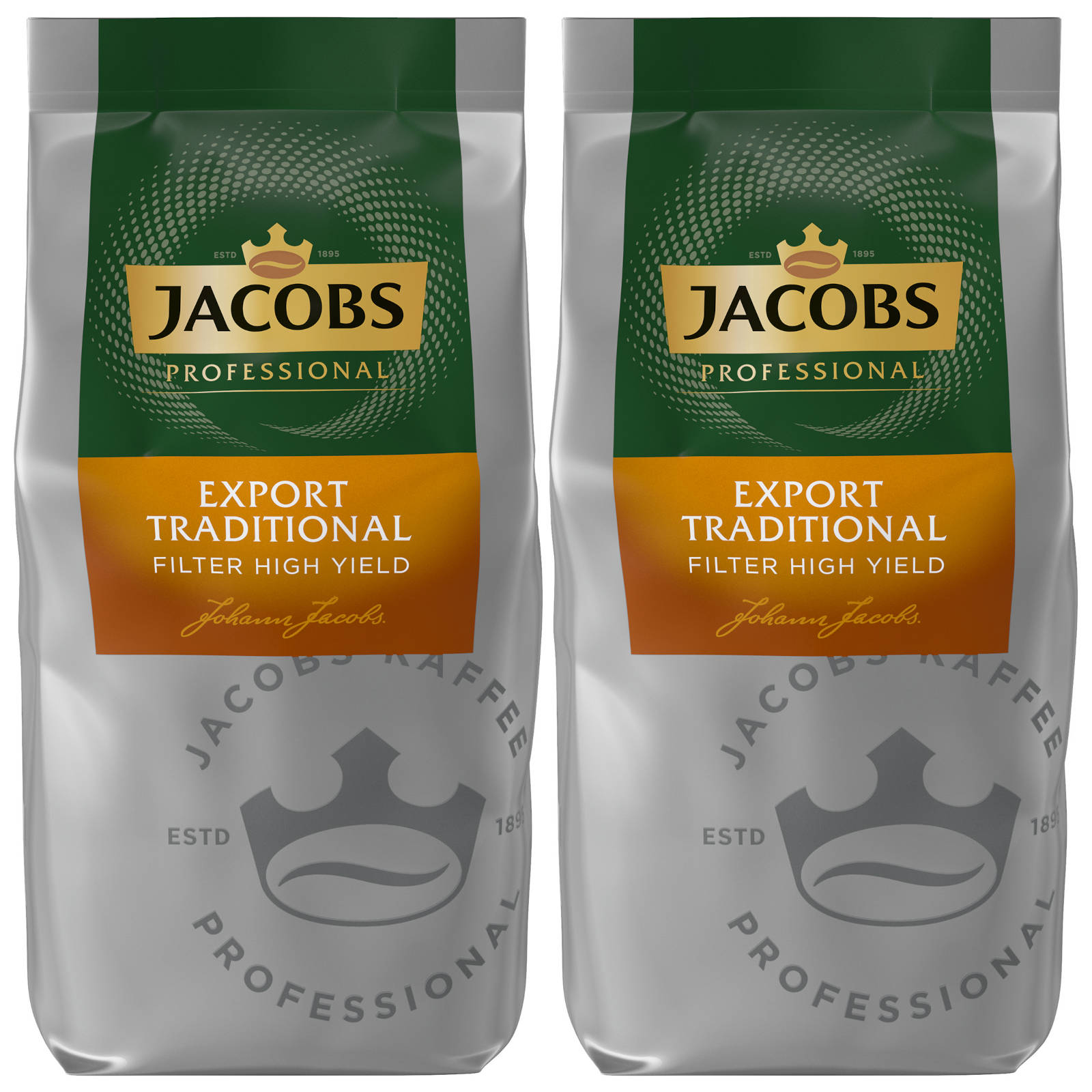 2x800g Export Professional JACOBS Filterkaffee French (Filtermaschinen, Press) Yield Traditional High