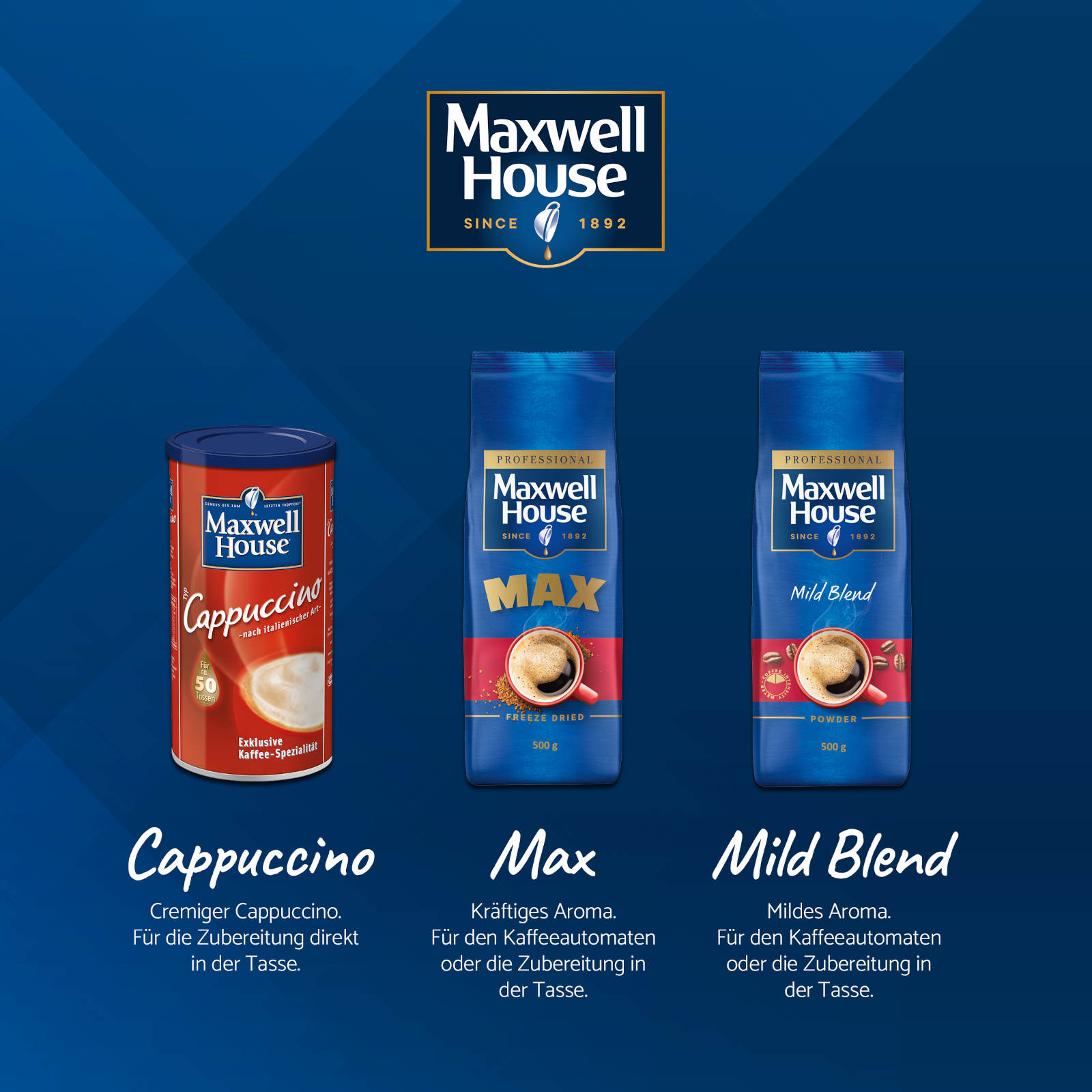 Instantkaffee MAXWELL MAX HOUSE JACOBS