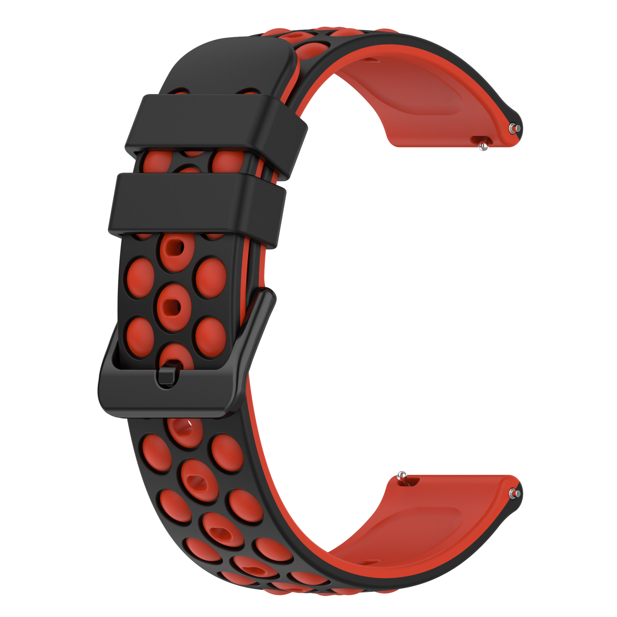 INF Uhrenarmband rot/schwarz Ersatzarmband, Samsung, Silikon, Watch5, Galaxy