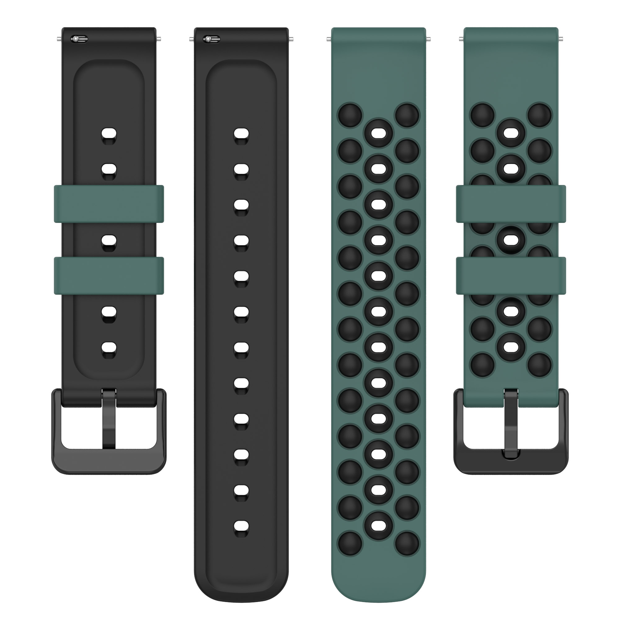 Ersatzarmband, Watch3 Silikon, mm), dunkelgrün/schwarz Galaxy (45 Uhrenarmband Samsung, INF