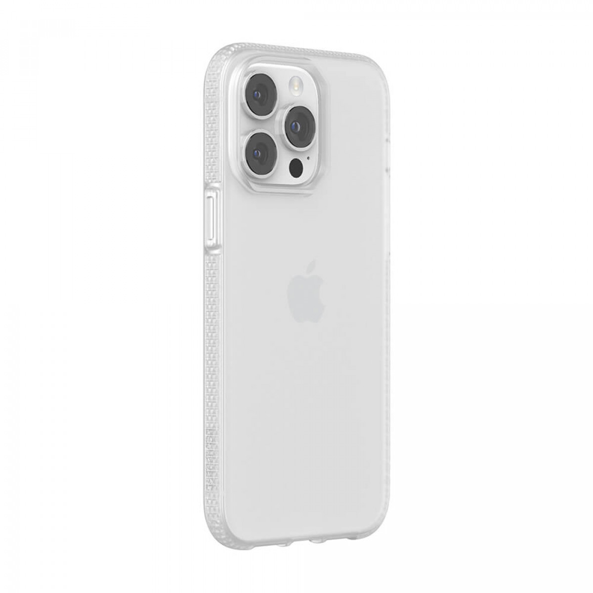 Transparente iPhone-Hülle mit drei Kameralinsen.