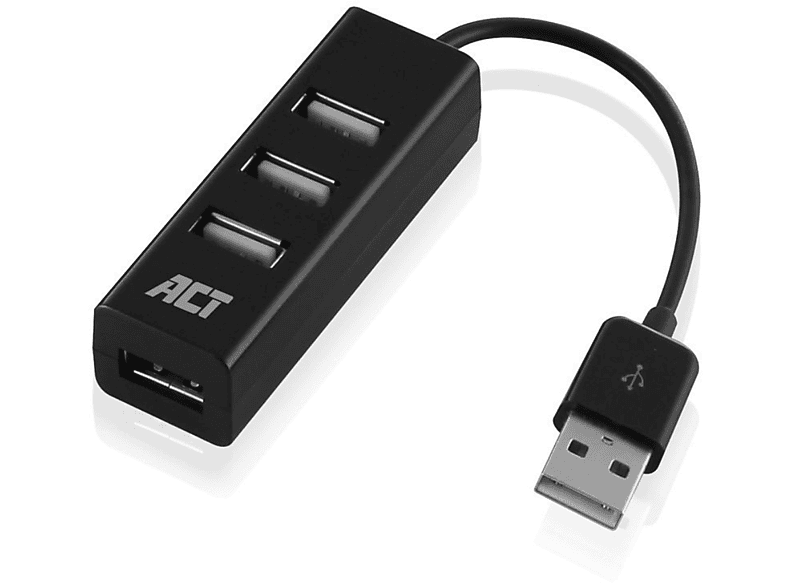 ACT AC6205, USB Hub, Schwarz