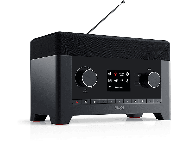 TEUFEL RADIO 3SIXTY 360-Grad Digitalradio, FM, DAB+, Internet Radio, Bluetooth, Schwarz