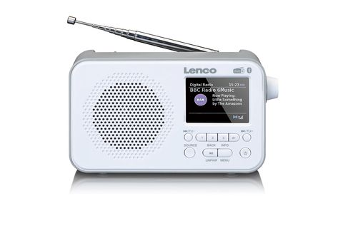 RDS-Funktion, weiß Radio/Lautsprecher, Bluetooth, PDR-036 LENCO DAB+ AM, mit | DAB, FM-Radio PLL DAB+, MediaMarkt FM, DAB+,