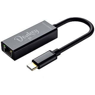 Adaptador USB C a Ethernet  - DONKTC1000 Donkey pc, Negro