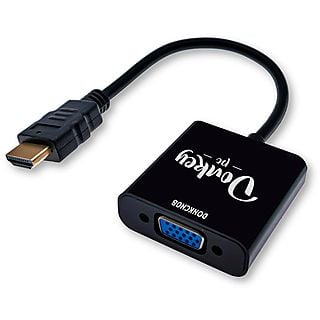 Conversor HDMI a VGA  - DONKCN08 Donkey pc, Negro