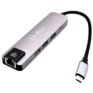 Adaptador USB c Multipuertos  - DONKCN05 Donkey pc, Negro