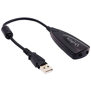 Tarjeta de Sonido USB 7.1 con cable - Donkey pc DONKUSB71C, Negro
