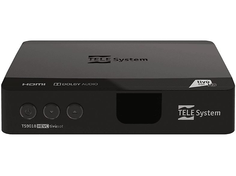 TELESYSTEM TS9018 HD mit Tivusat Karte Sat Receiver (DVBS2, Schwarz