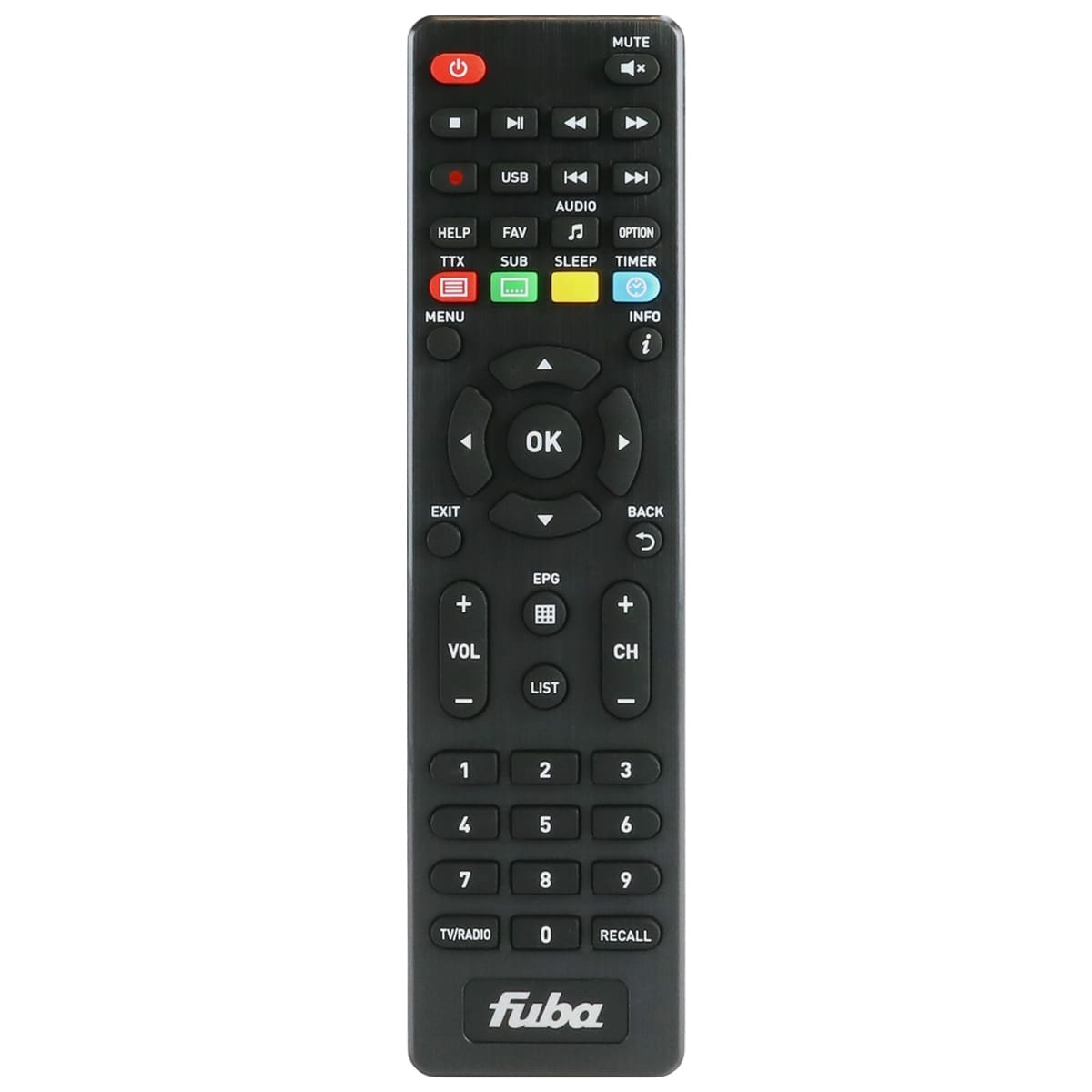 Receiver FUBA ODE718 (DVB-S2, Schwarz) Tivusat