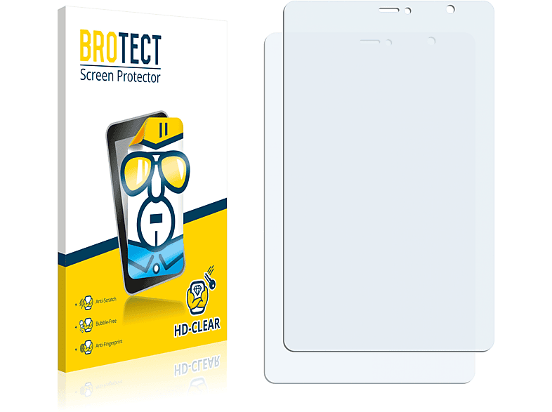 BROTECT 2x klare Schutzfolie(für Samsung Galaxy Tab A 8.0 S Pen 2019)