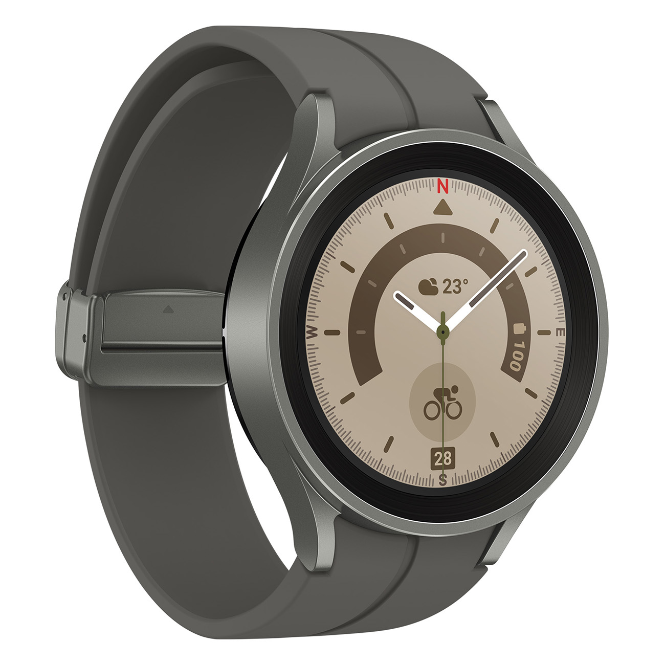 Smartwatch grau Titan M/L, 5 Silikon, SAMSUNG Watch Galaxy Pro