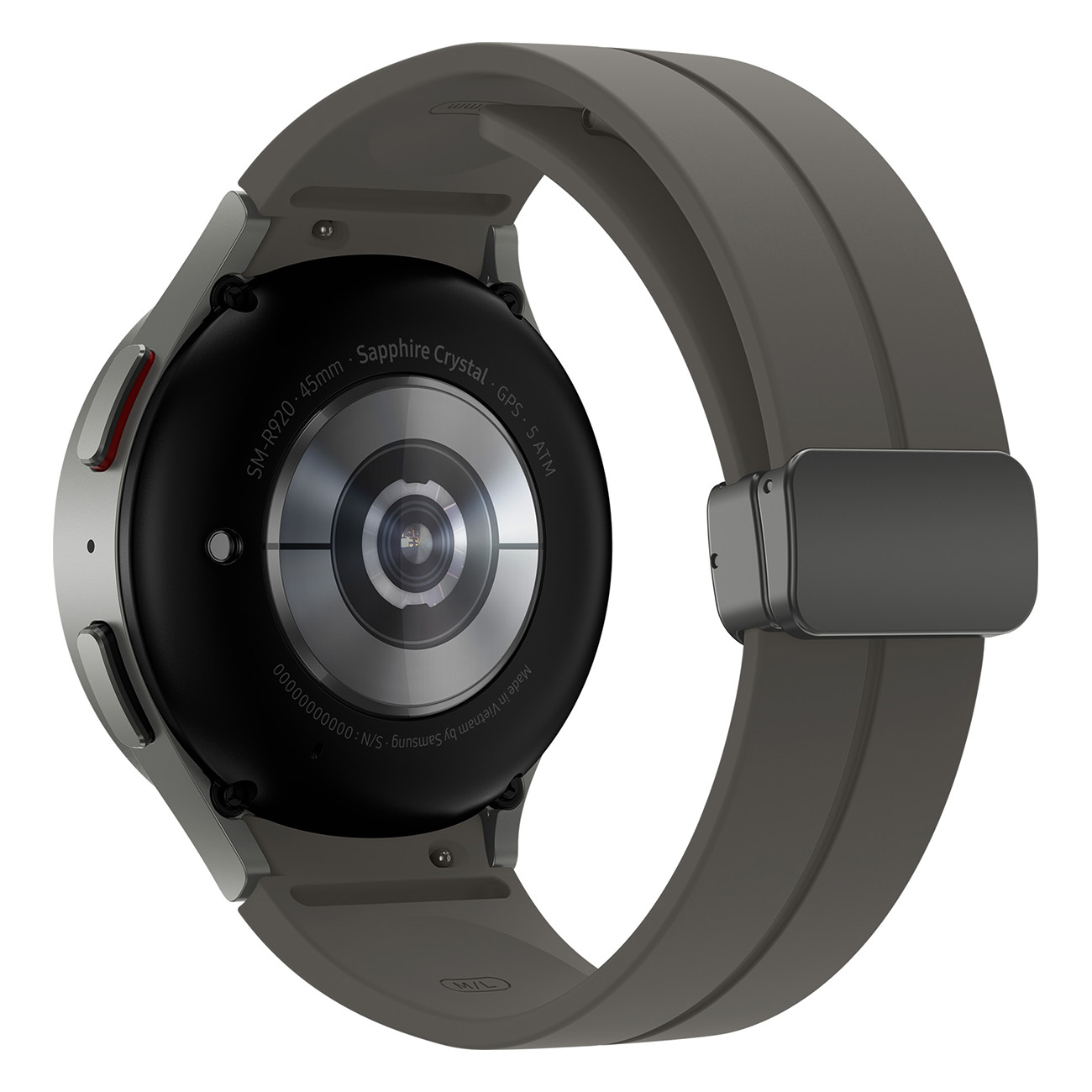 SAMSUNG Galaxy Silikon, 5 Watch grau Pro Smartwatch M/L, Titan