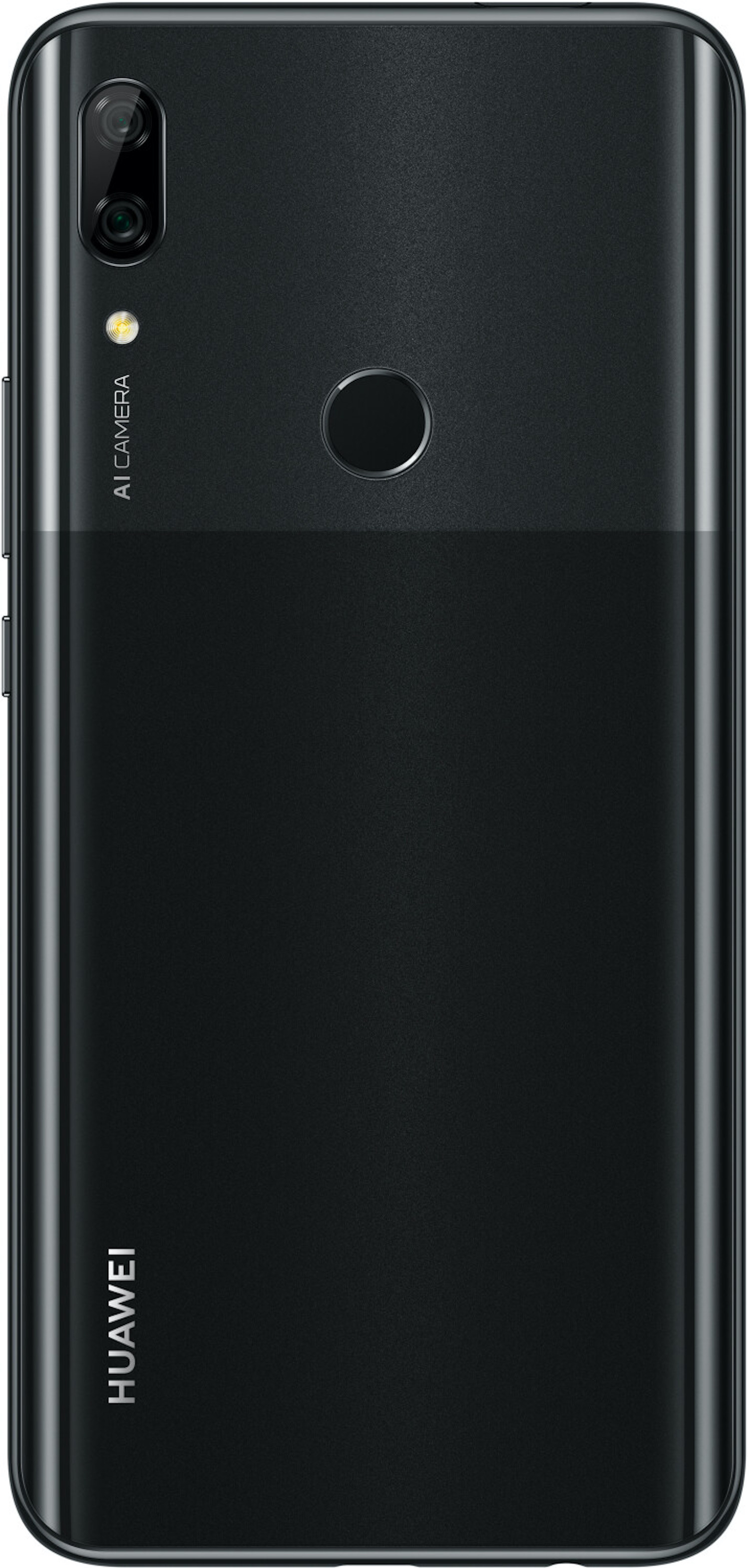 Tył czarnego smartfona Huawei z aparatami.