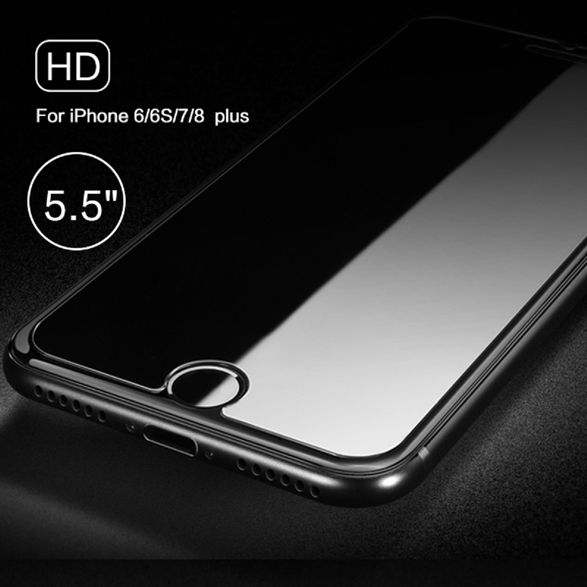VENTARENT 2 Stück 9H Displayschutz Plus, 8 Schutzglas(für Plus iPhone Apple 6S für iPhone Plus) 7 Plus, iPhone 8 Schutzglas passt
