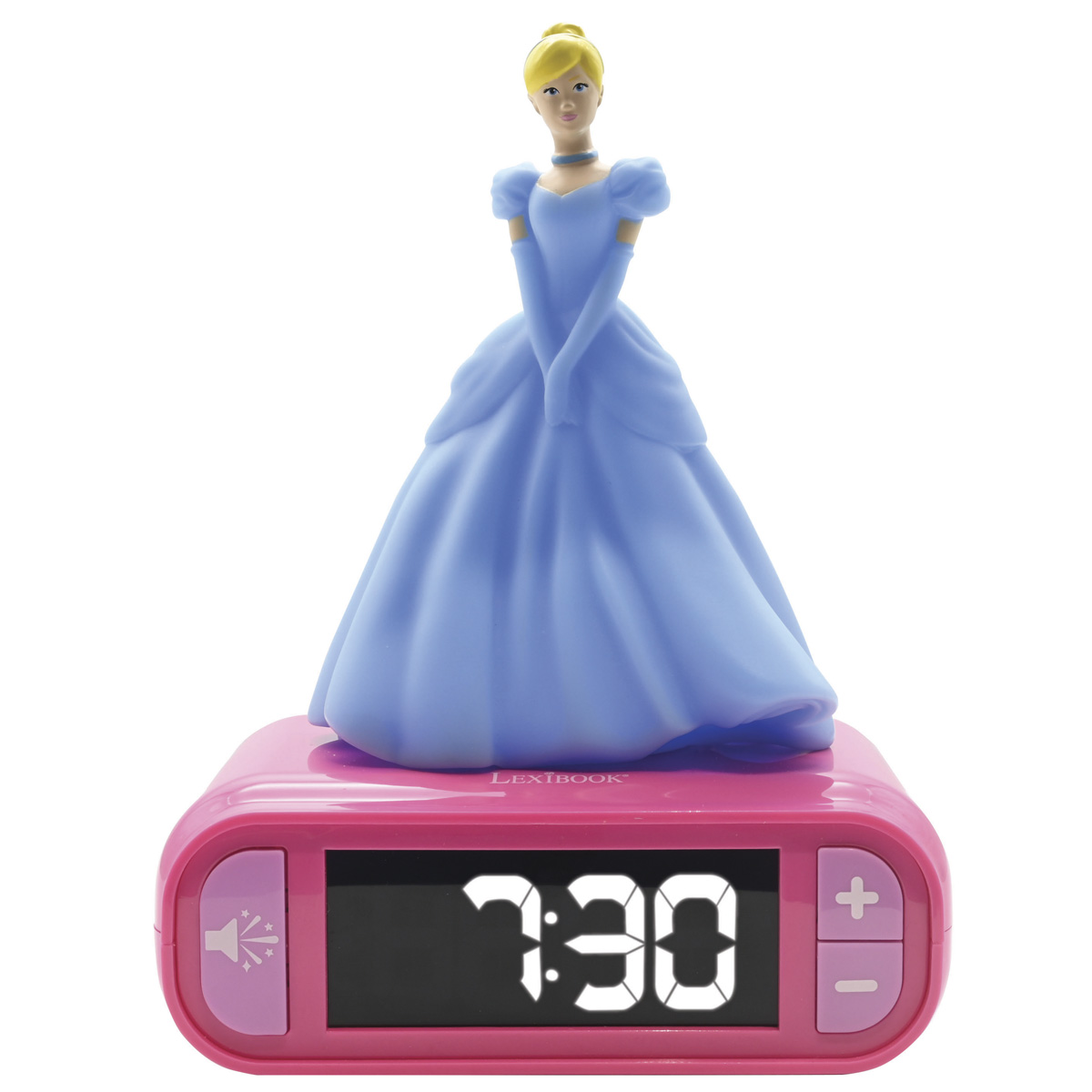 LEXIBOOK Disney Prinzessin mit 3D Nachtlicht-Figur Wecker