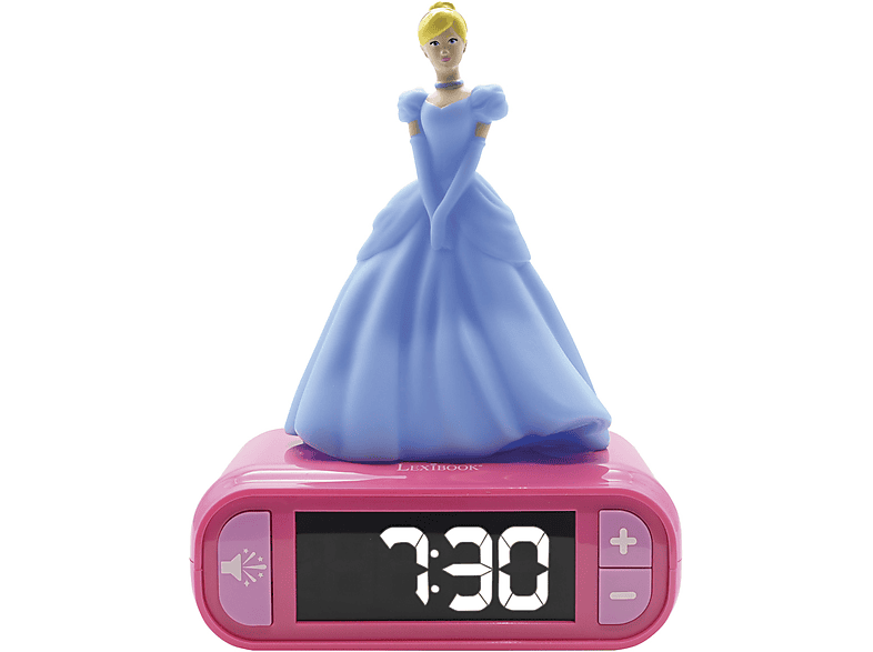 LEXIBOOK Disney Prinzessin mit 3D Nachtlicht-Figur Wecker | Analoge Wecker