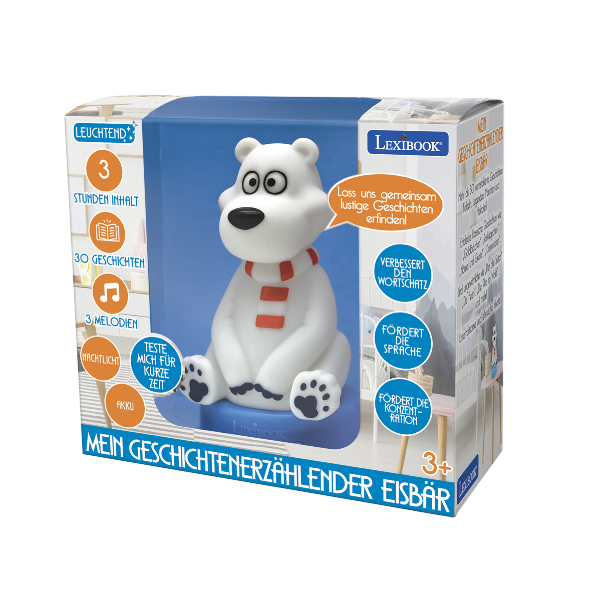 LEXIBOOK Polarbär Geschichtenerzähler Geschichtenerzähler 3D (Deutsch)