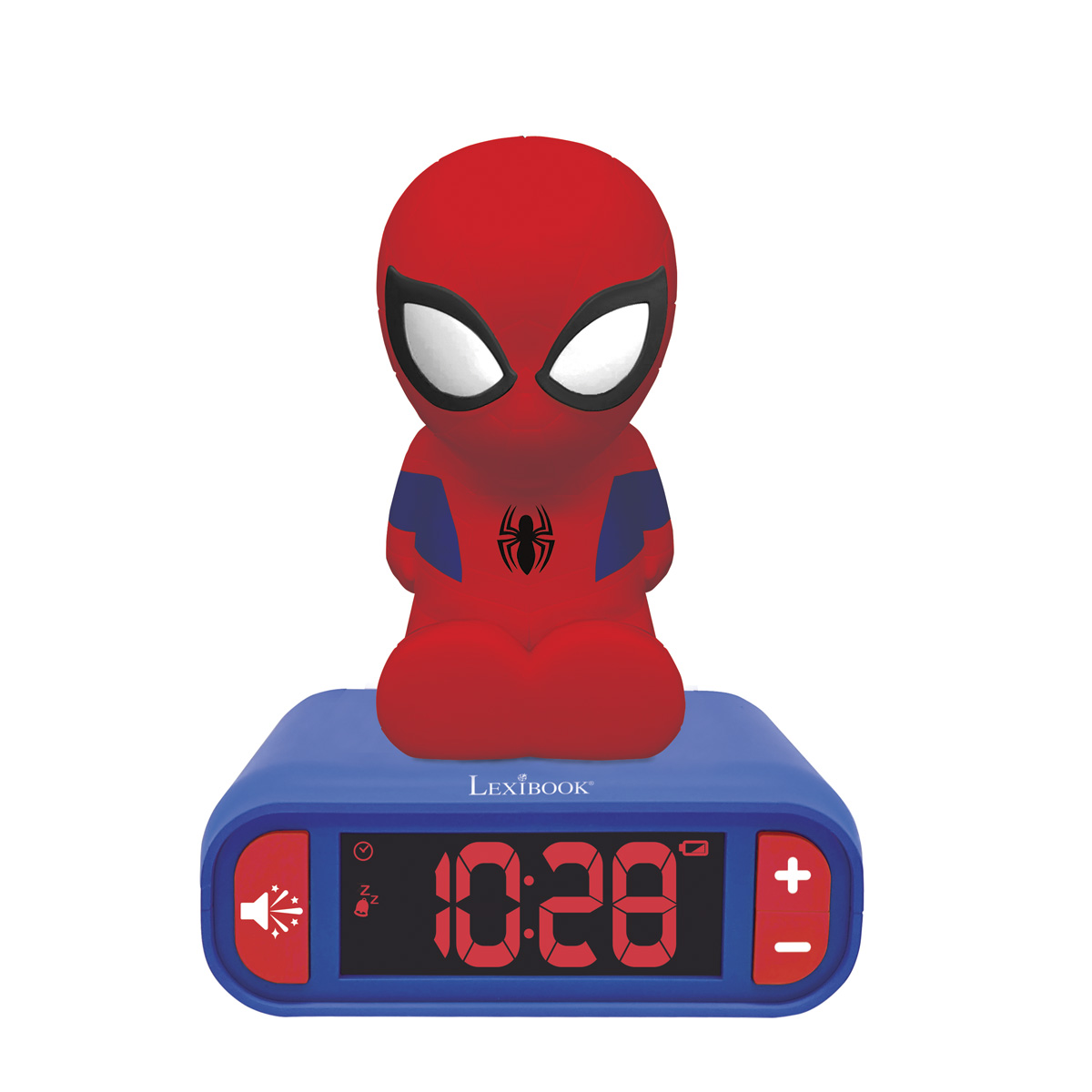 LEXIBOOK Spider-Man mit Nachtlicht 3D Wecker