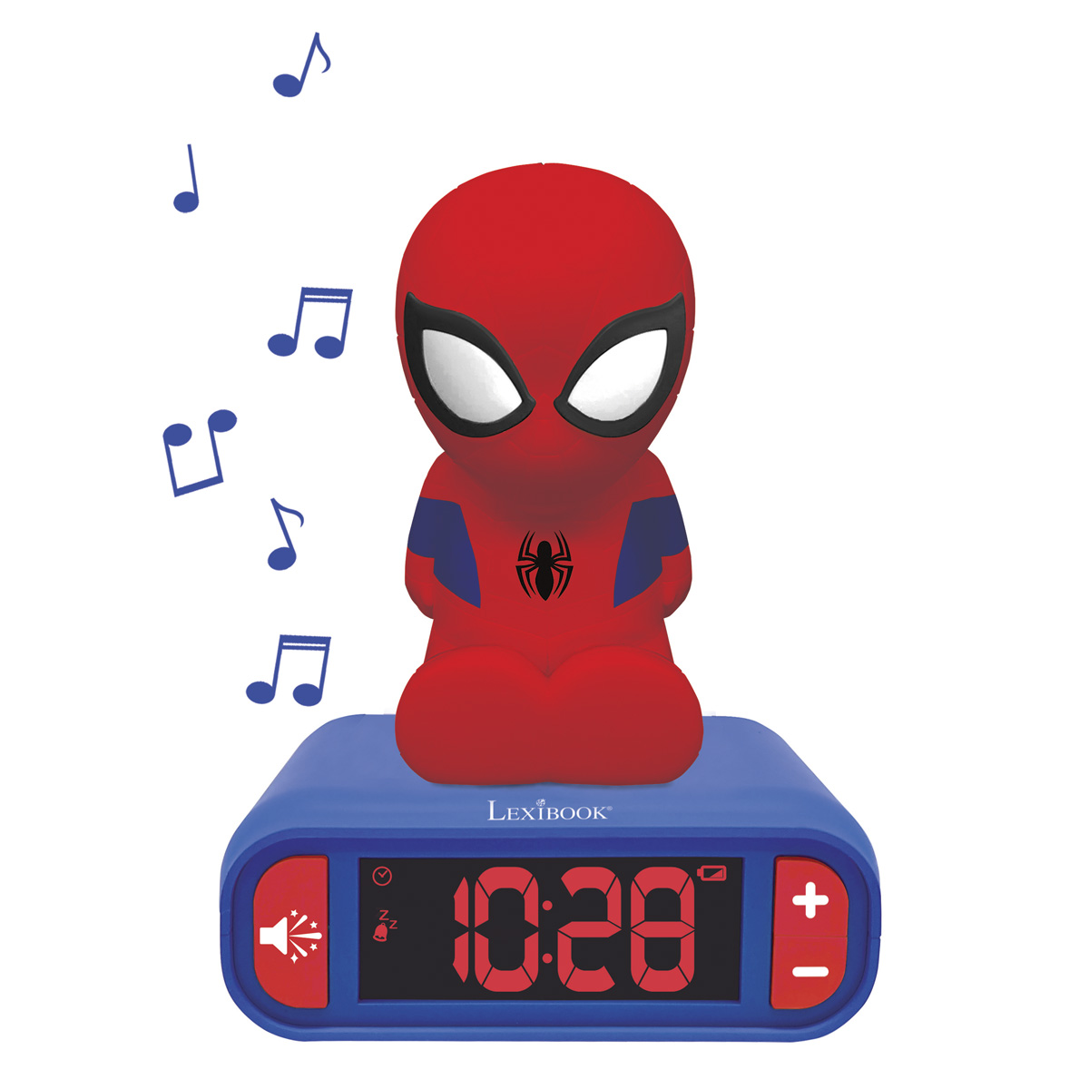 LEXIBOOK Spider-Man mit Nachtlicht 3D Wecker