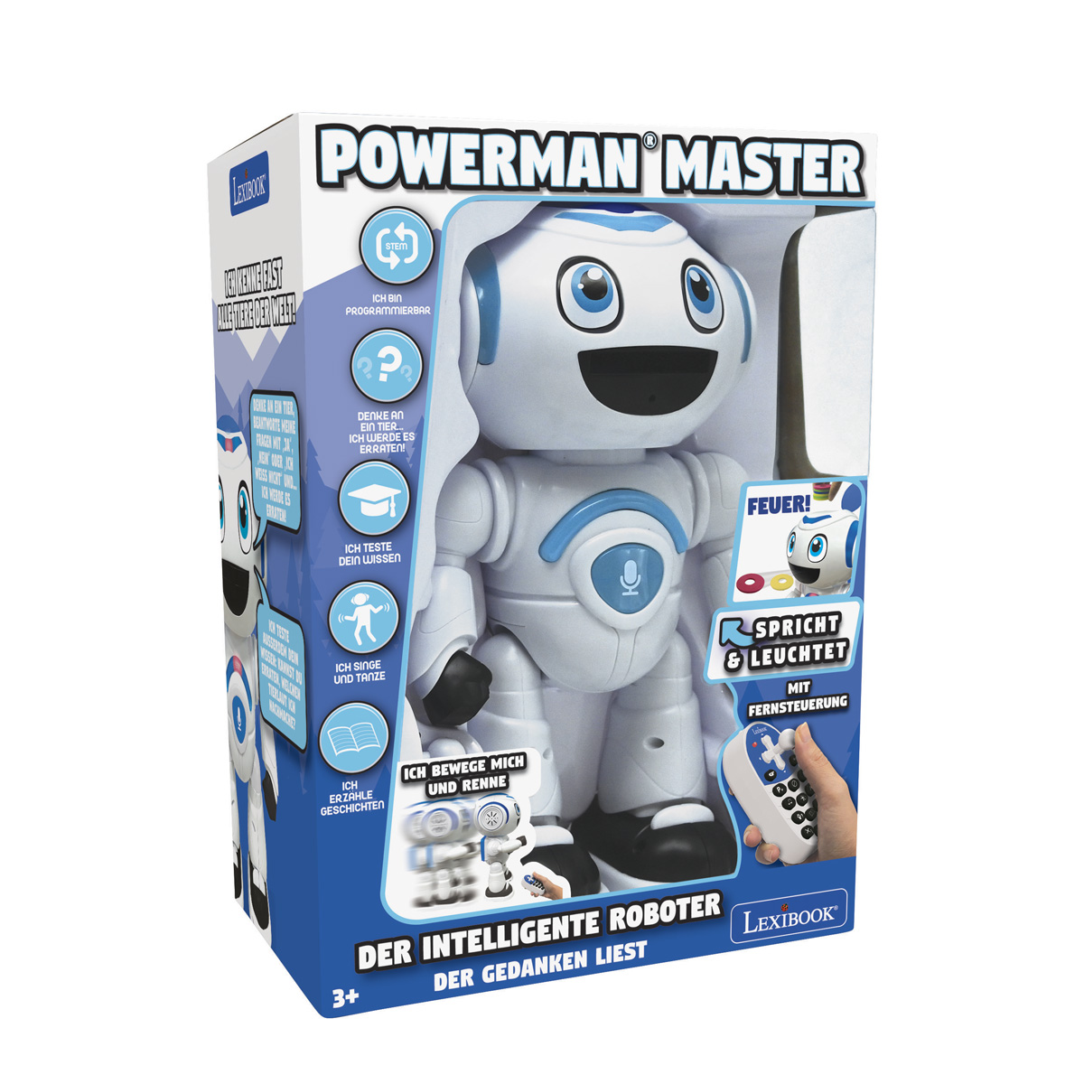 LEXIBOOK POWERMAN® MASTER (Deutsch sprechend) Blau/Weiß Lernroboter