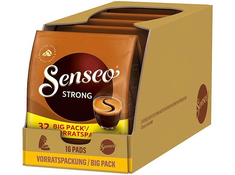 x Vorteilspack Kaffeepads Getränke Strong Padmaschine) (Senseo 5 SENSEO 32