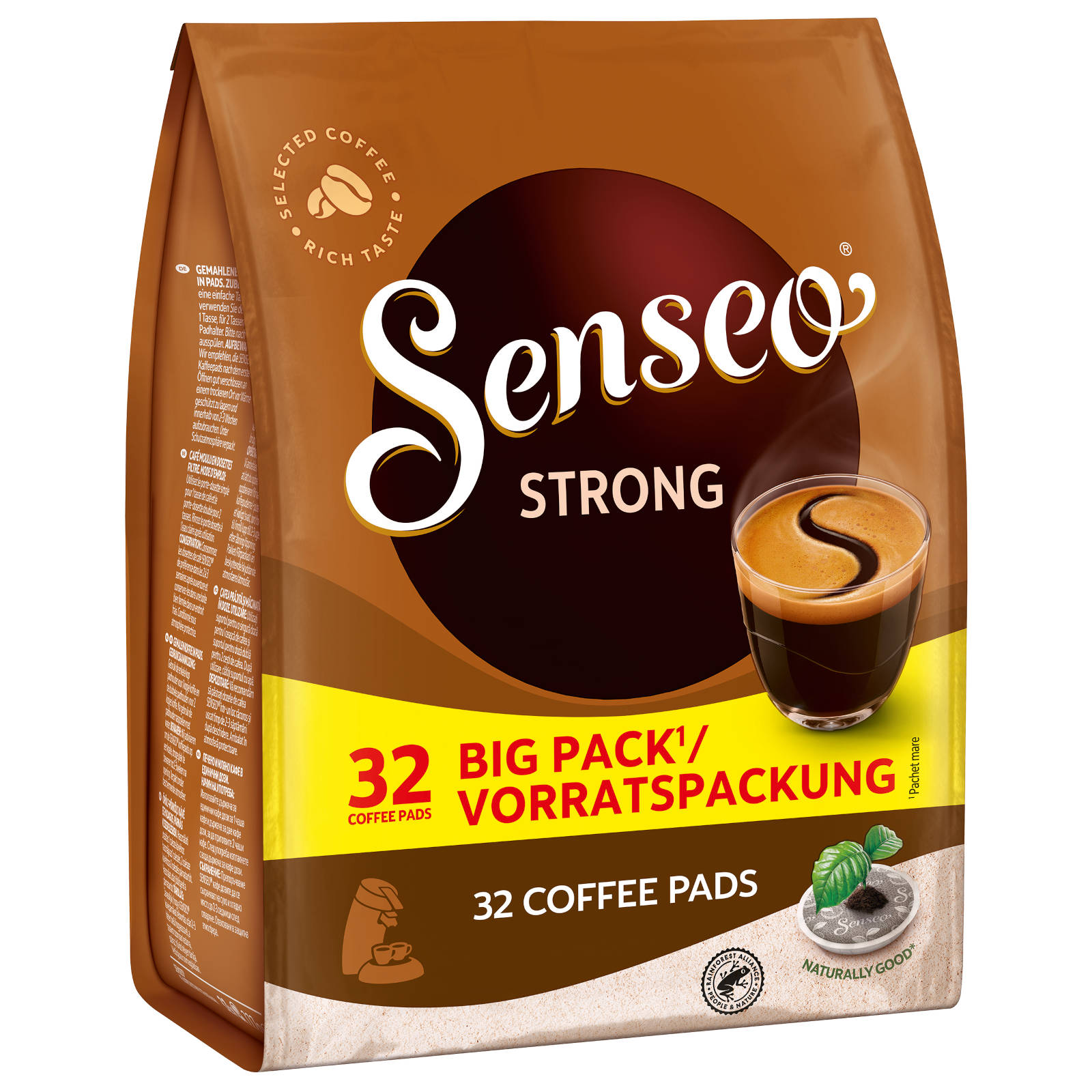 5 x Padmaschine) Vorteilspack (Senseo SENSEO 32 Strong Kaffeepads Getränke