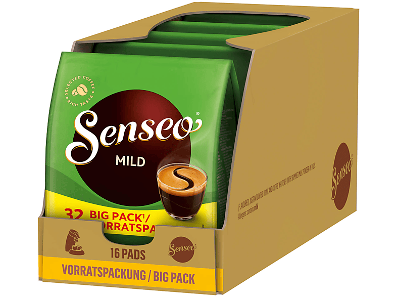 Kaffeepads 32 Vorteilspack x (Senseo SENSEO Padmaschine) 5 Getränke Mild