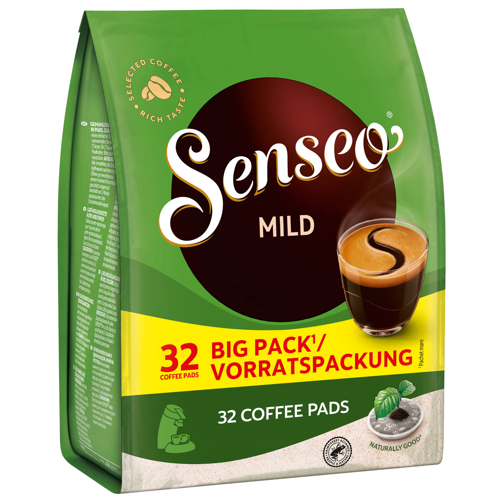 5 Getränke (Senseo Mild Kaffeepads Vorteilspack Padmaschine) x SENSEO 32