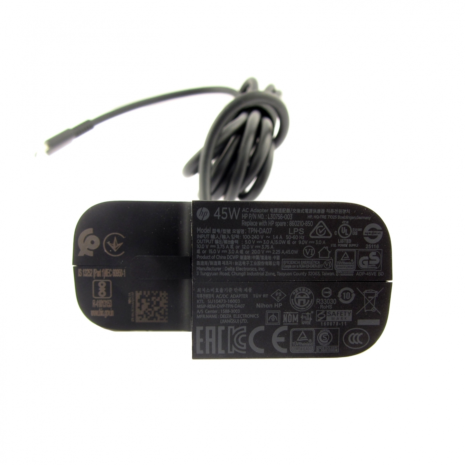 HP 1HE07AA#ABB Original Watt 45 USB-C Netzteil