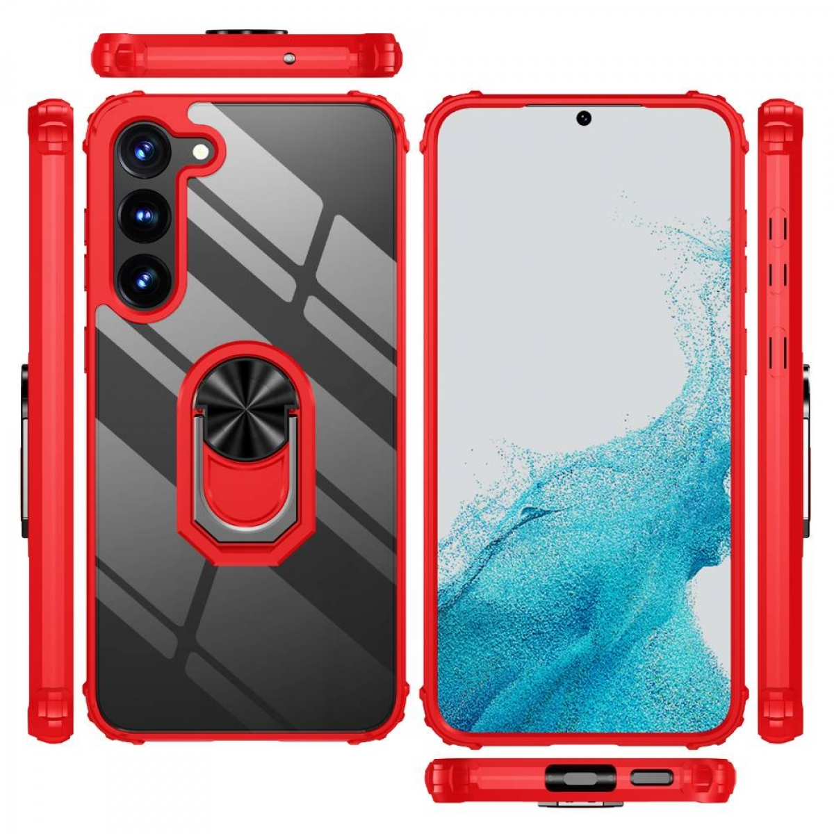 Galaxy CASEONLINE Rot S23, Backcover, Ring, Samsung,