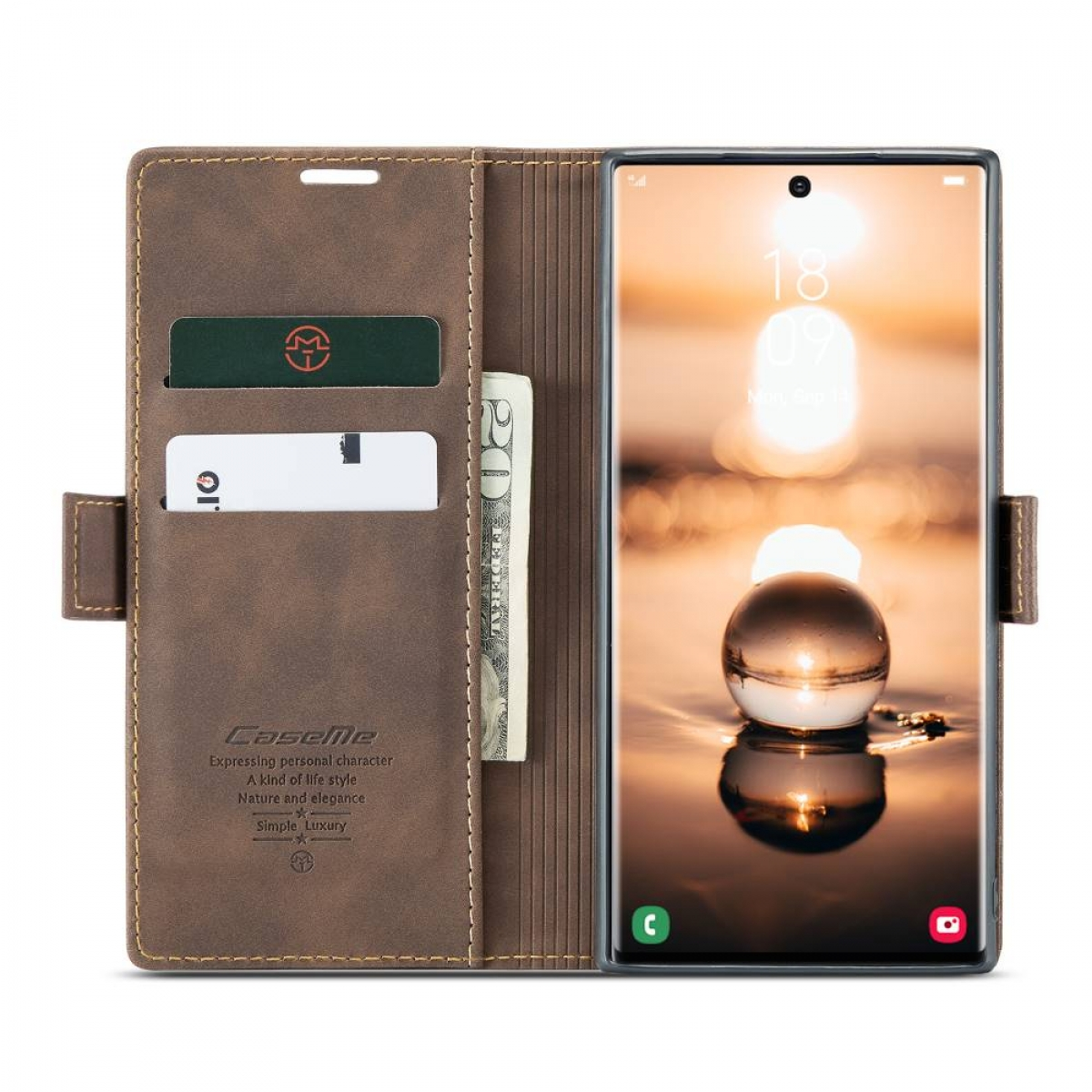 Bookcover, S23 CASEME Galaxy Smart, Samsung, Coffee Ultra,