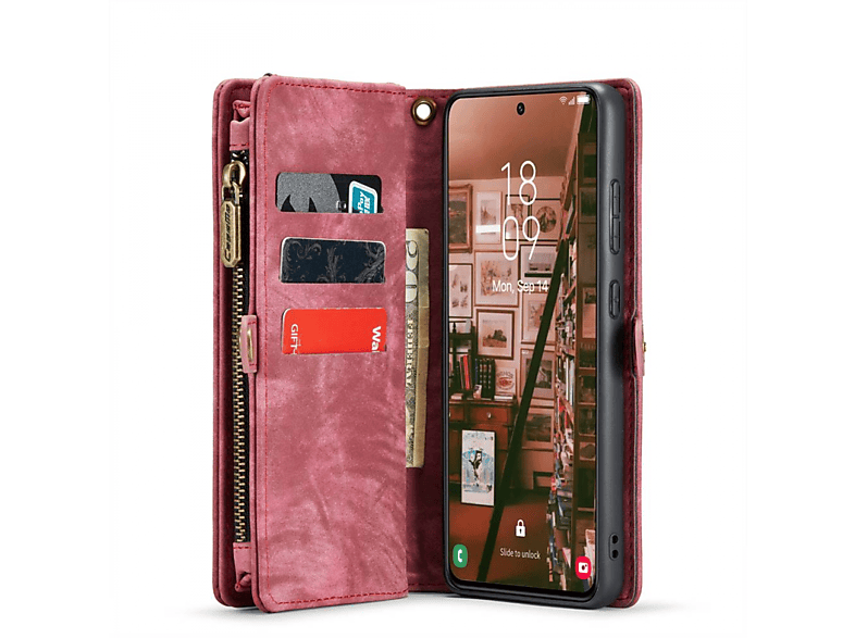 Rot S23, Samsung, CASEME Galaxy Bookcover, Multi,