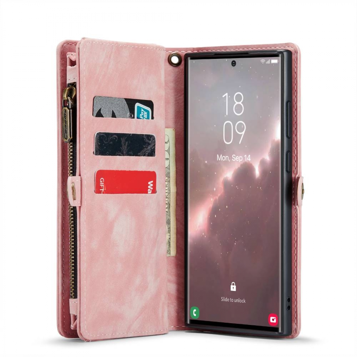 Galaxy Rosa Bookcover, CASEME Samsung, S23 Multi, Ultra,