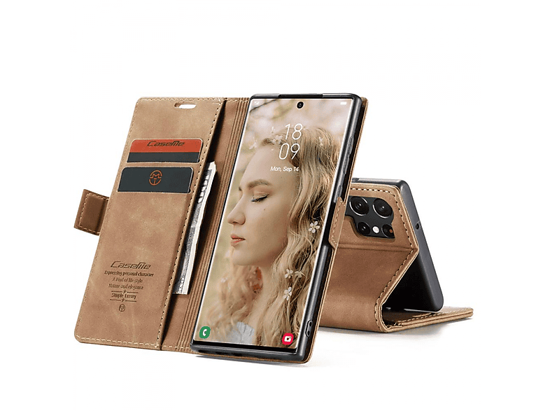 Smart, Braun Ultra, Samsung, S23 Galaxy CASEME Bookcover,