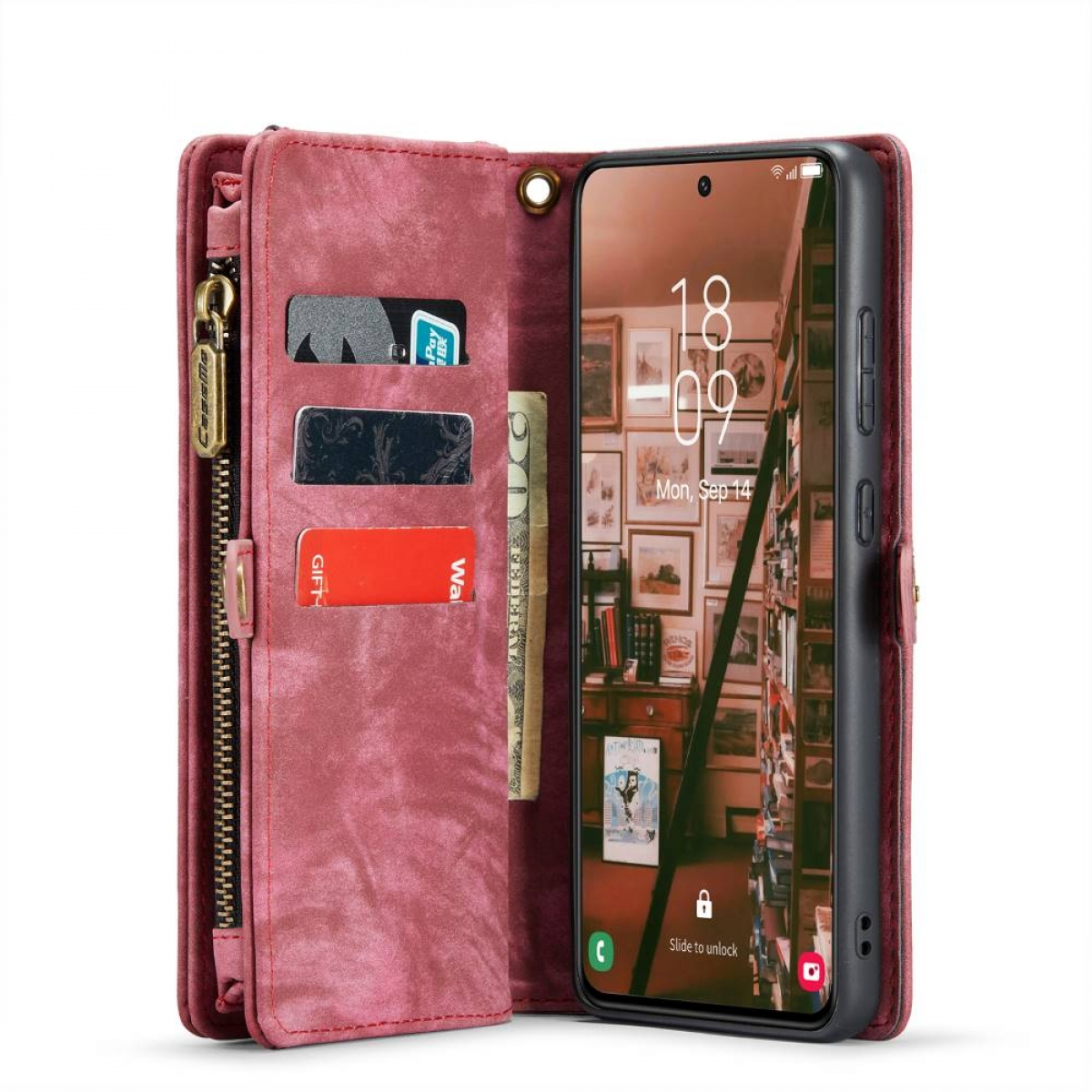 Galaxy S23 Rot Multi, CASEME Samsung, Plus, Bookcover,