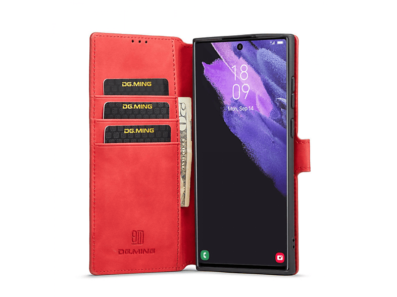 MING Ultra, S23 Bookcover, Galaxy DG Retro, Samsung, Rot