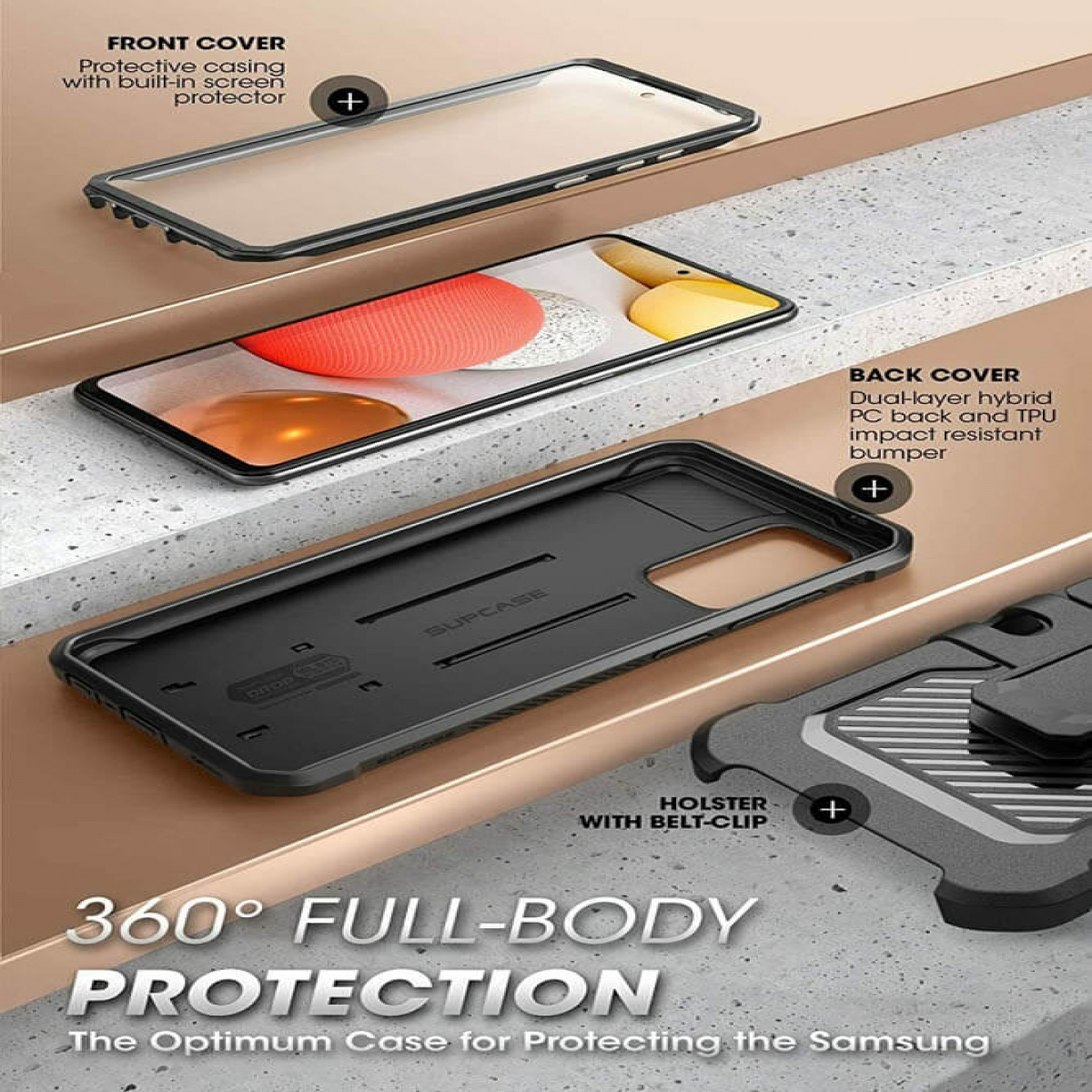 UB Schwarz Full Cover, Pro, 5G, SUPCASE Samsung, Galaxy A33