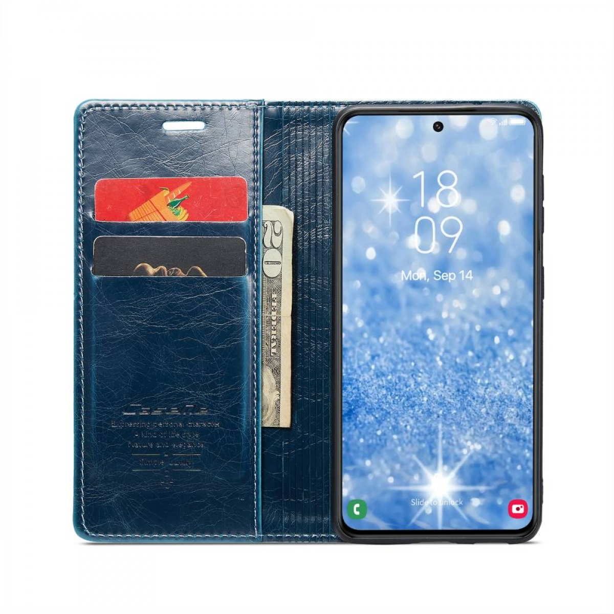 CASEME 003, Bookcover, Samsung, Plus, Blau Galaxy S23