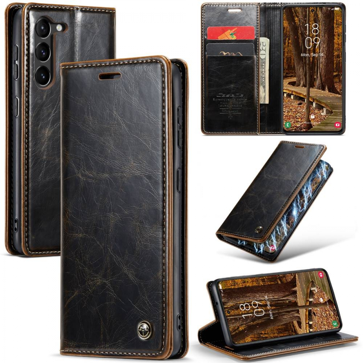 CASEME 003, Bookcover, Samsung, Galaxy Plus, S23 Braun