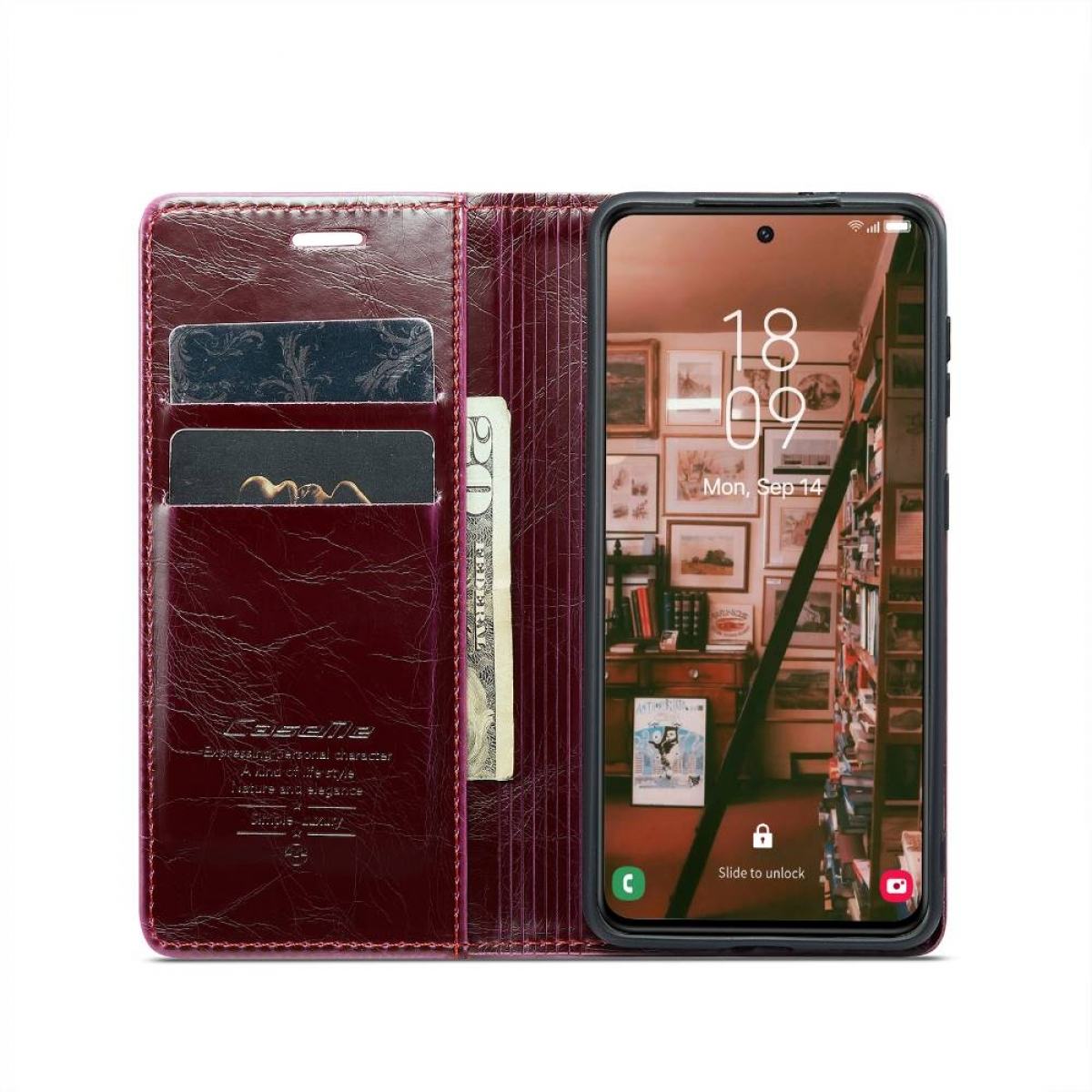 CASEME 003, Plus, Weinrot Samsung, Galaxy S23 Bookcover,