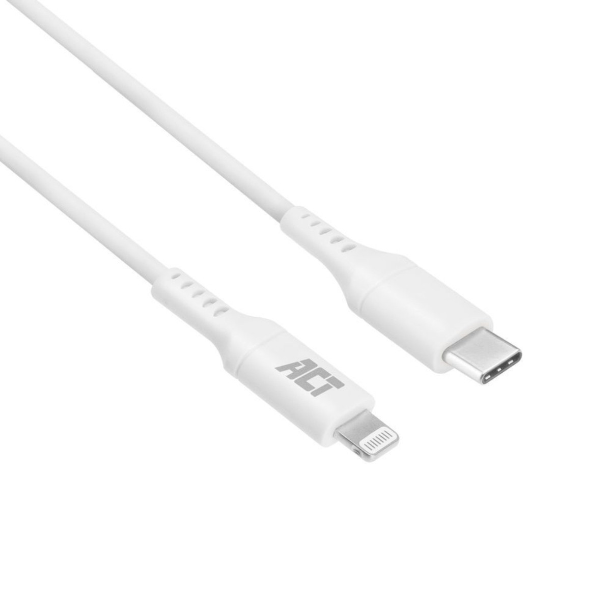 ACT AC3014 1 MFI m, USB-C und Lightning Lade- zu zertifiziert, Datenkabel, Weiß