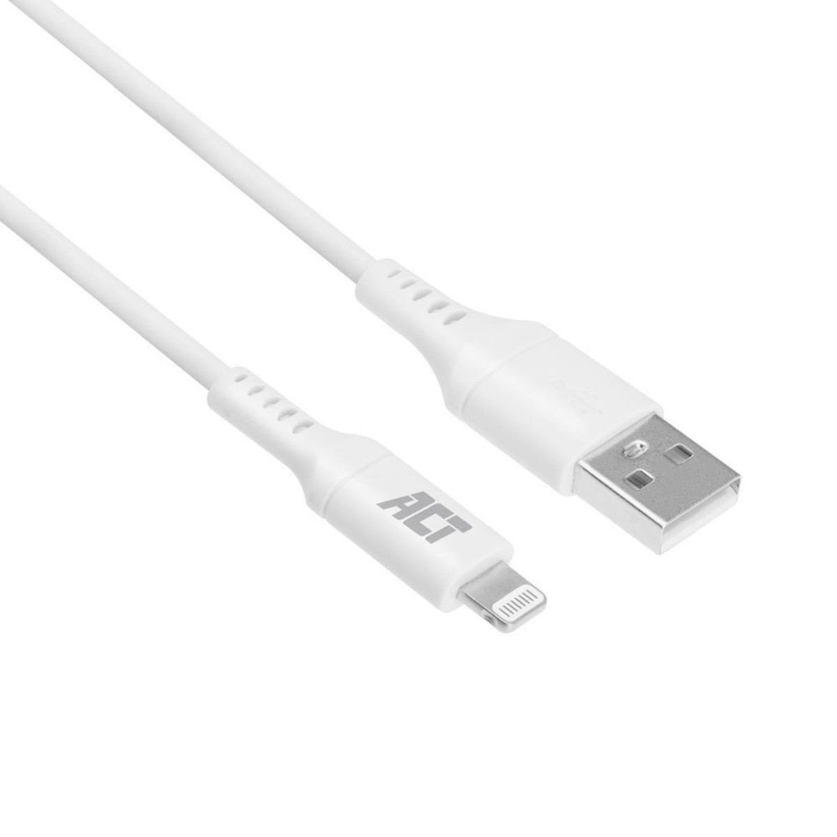 ACT AC3012 USB-A zu Apple m, MFI Lightning Datenkabel, Lade- Zertifiziert, und Weiß Kabel 2