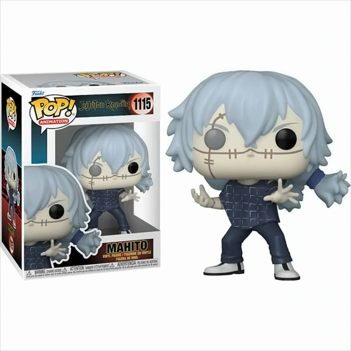 Eine Funko Pop Figur von Mahito aus Jujutsu Kaisen, mit Box.