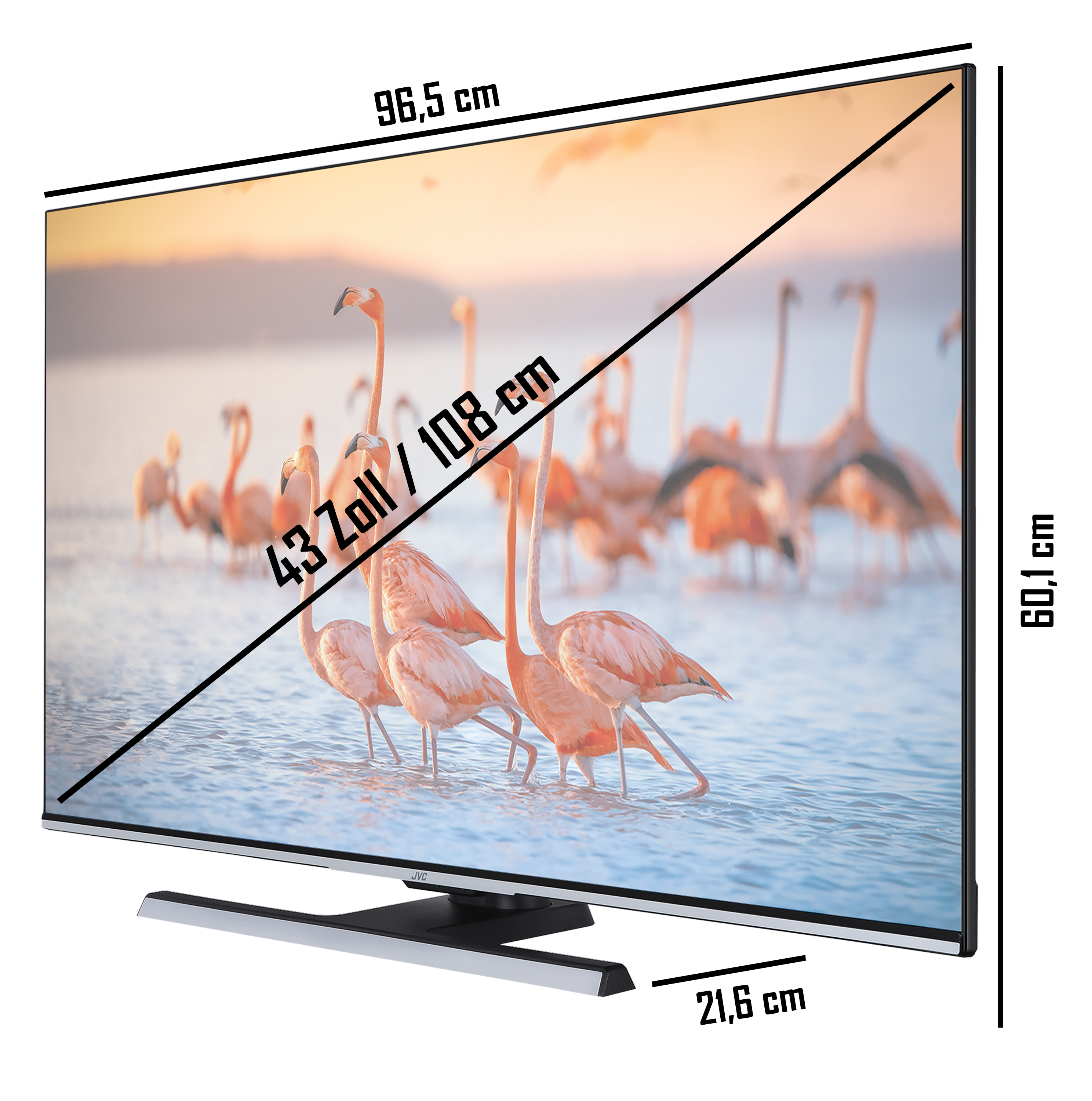 4K, TV) SMART LED LT-43VU8156 (Flat, 108 / 43 JVC cm, TV Zoll UHD