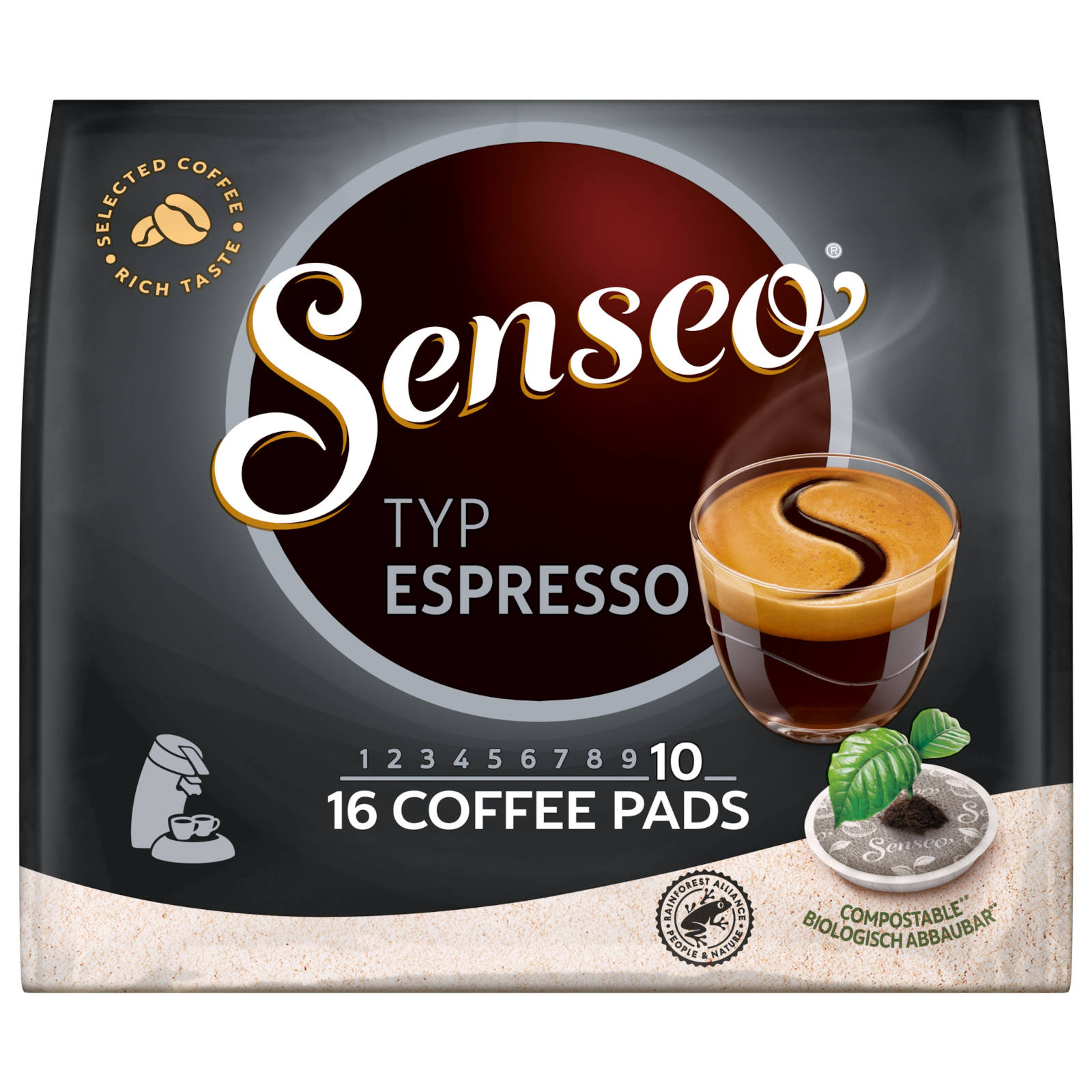 Typ (Senseo Kaffeepads Espresso SENSEO 160 Getränke Pad-Maschine)