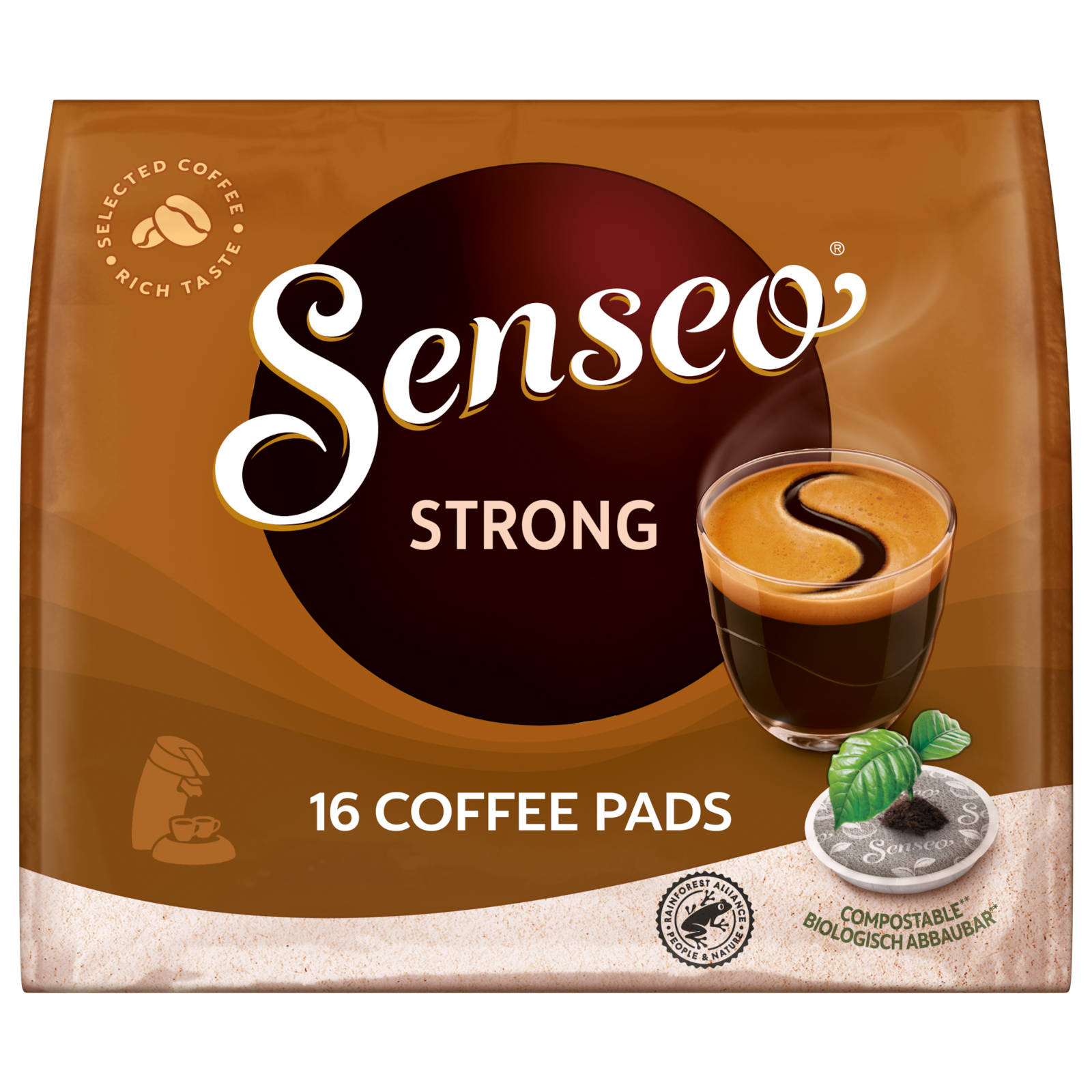 (Senseo Padmaschine) x 10 Kaffeepads Getränke 16 SENSEO Strong
