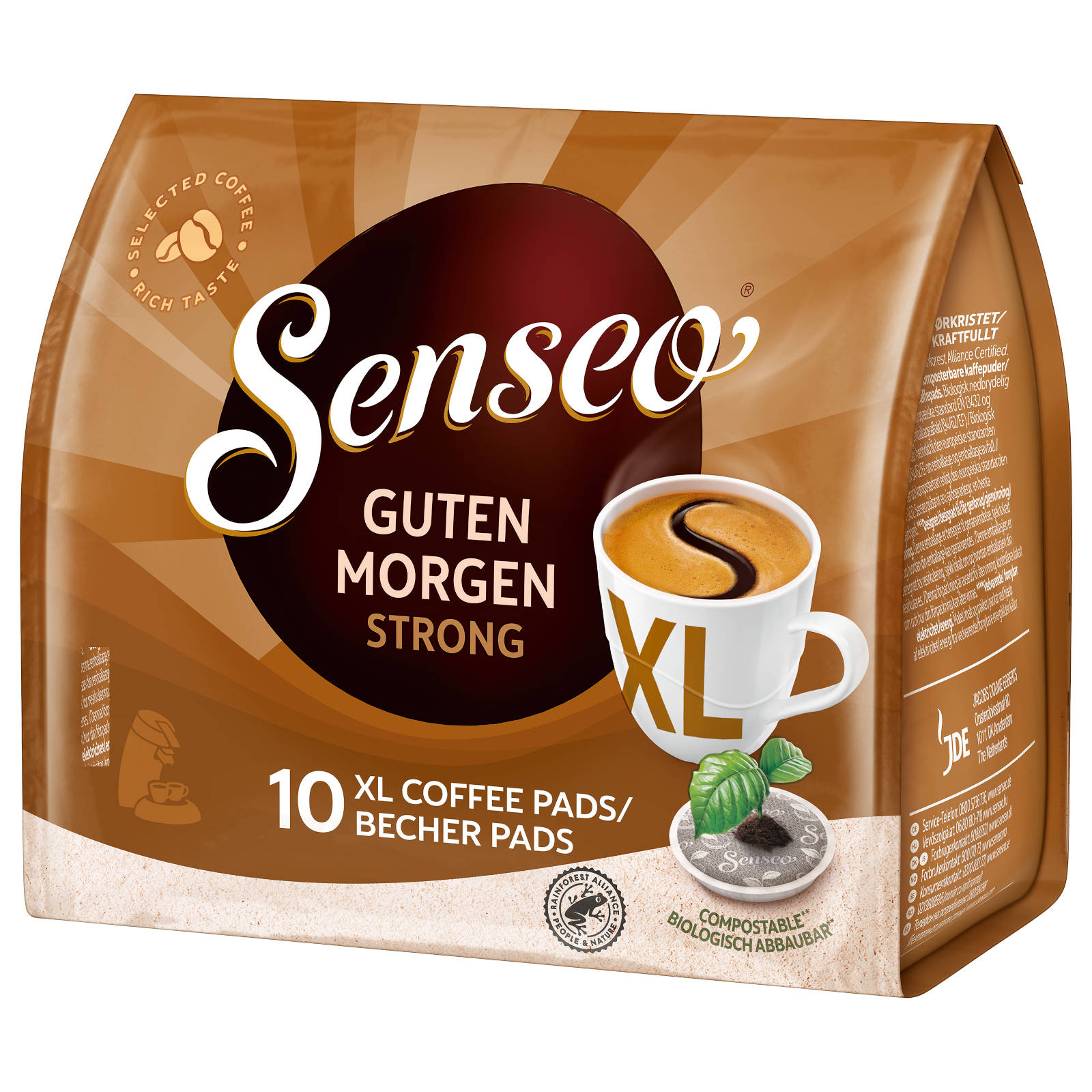 Kaffeepads SENSEO (Senseo Guten Pad-Maschine) 100 Getränke Strong Morgen XL
