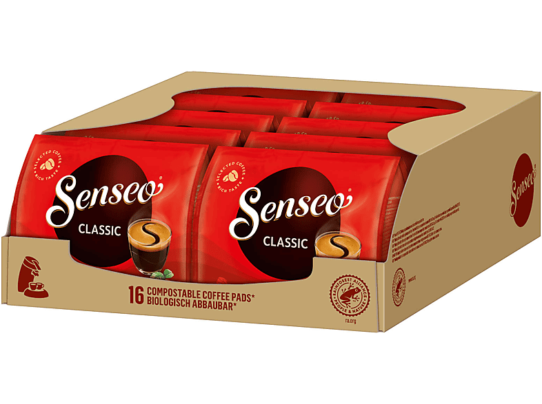 10 Padmaschine) Classic Getränke Kaffeepads SENSEO x 16 (Senseo