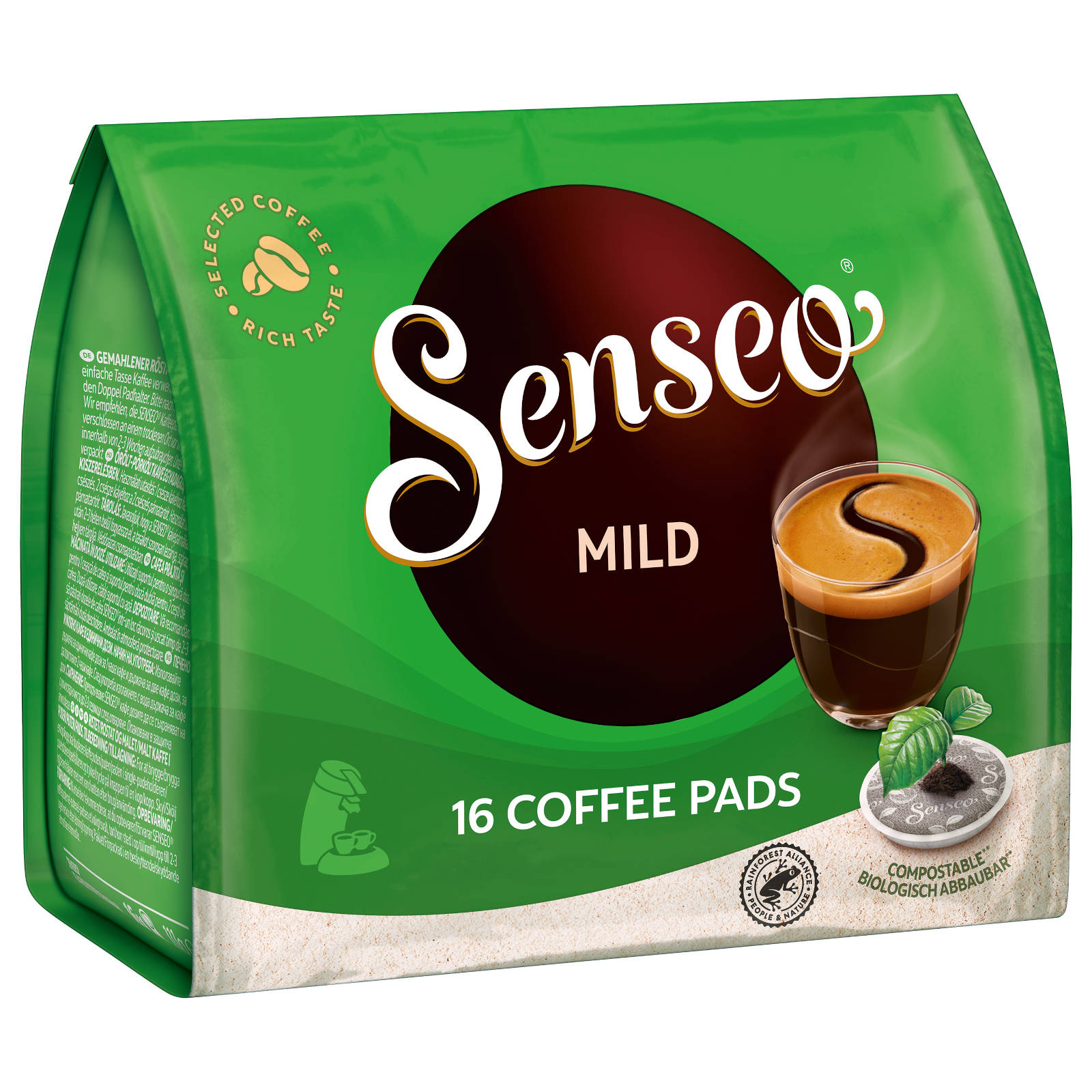SENSEO Mild 10 16 Padmaschine) Kaffeepads (Senseo x Getränke